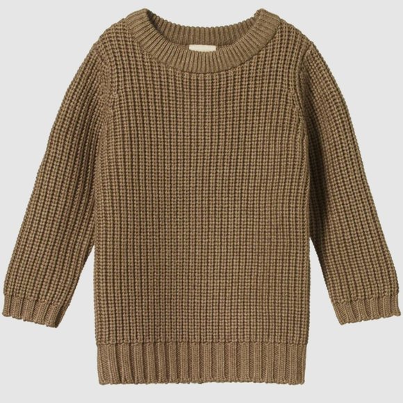 Nature Baby billy jumper twig marl chunky knit - Picture 1 of 5